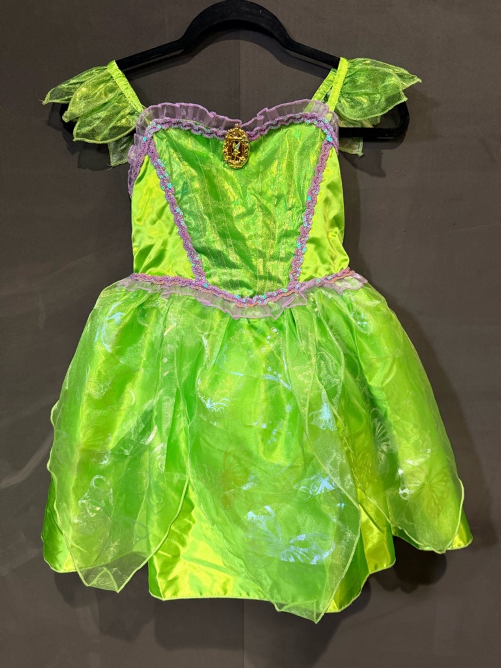 Disney Store Tinkerbell Green Costume Dress Girl's Size 7/8 Tulle Rare!